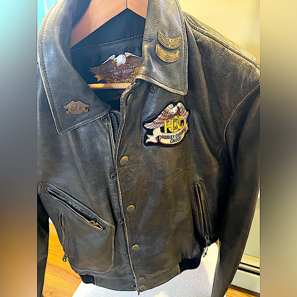Vintage Harley jacket- FREE HOG pin included